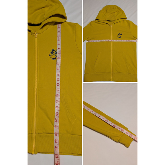 Save The Duck Logo-print Zipped Hoodie In Yellow Girls Size 14Y - Picture 8 of 9